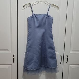 David's Bridal Girls Periwinkle Dress